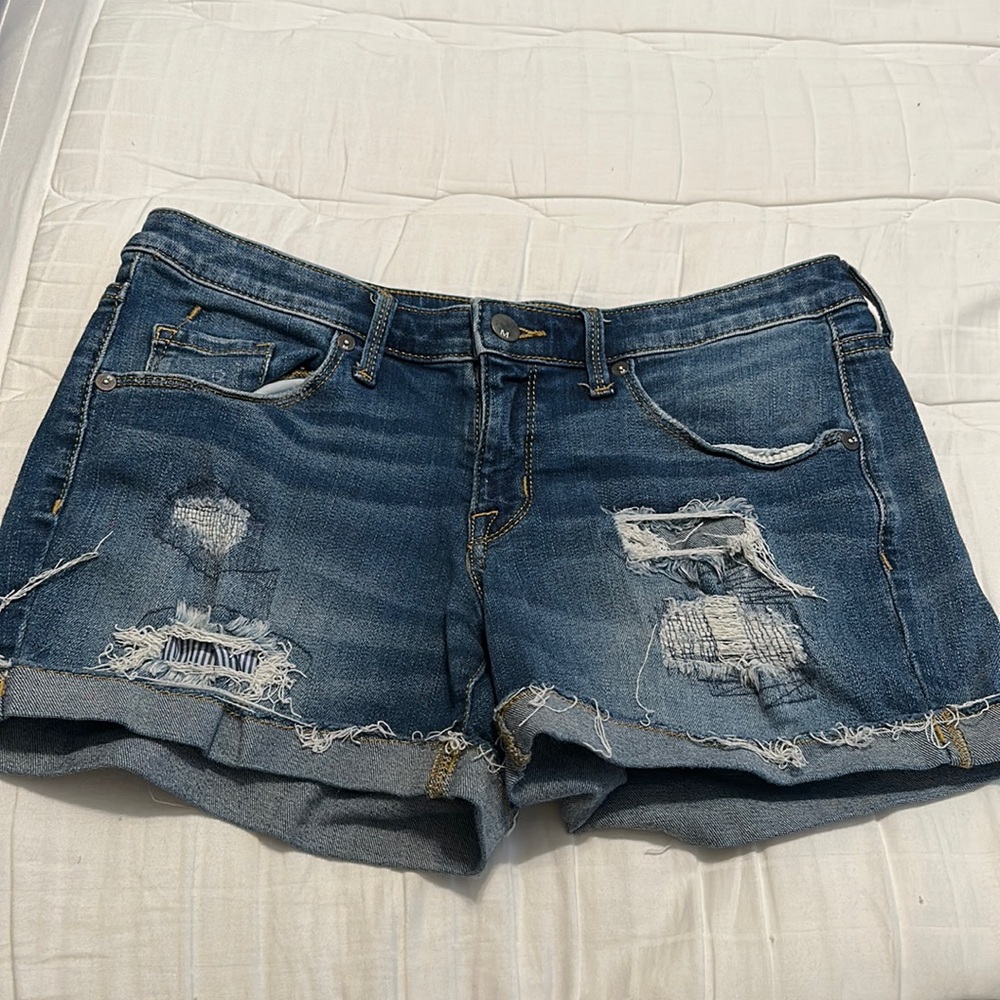 Mid-Rise Midi Shorts